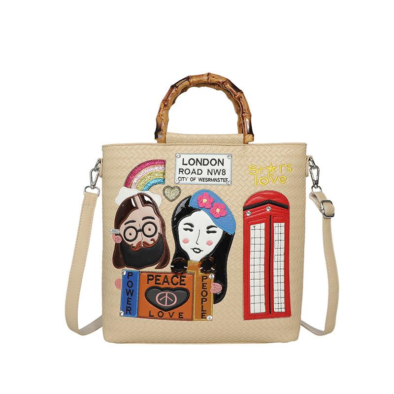 Large Capacity Women's Bag - Embroidered Business Tote Bag in Bohemian Style - Single Shoulder Crossbody Bag