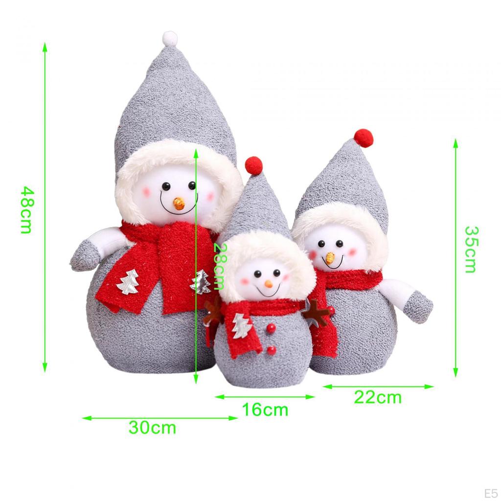 Christmas Decor Snowman Dolls Tabletop Ornaments Family