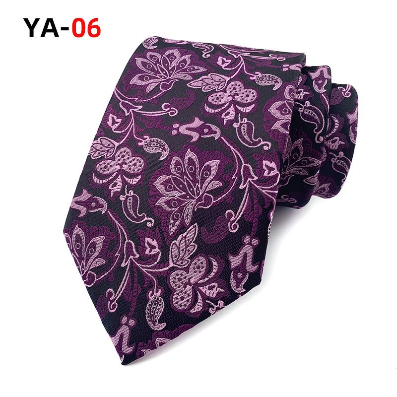 Cozy Up 3,15"(8 cm) Modische gestreifte Paisley-Krawatte für Herren, karierte Blumenkrawatte für Hochzeit