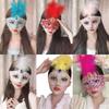 1Pcs Peacock Feathers Party Mask Lace Masquerade Mask New Half Face Mask  For Adult Child