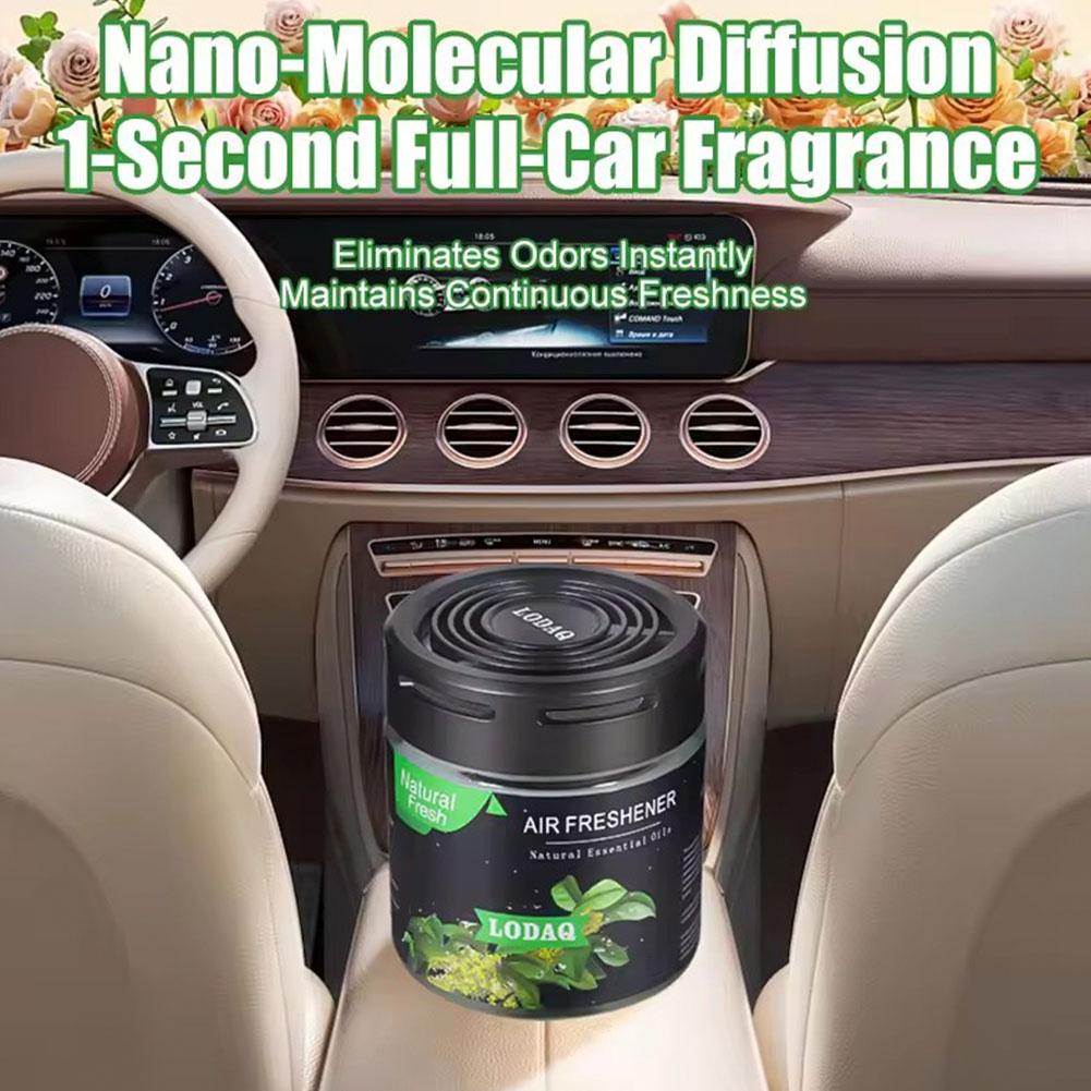 1pc Car Solid Perfume Car-mounted Aromatherapy For In-car Use Odor-eliminating Fragrance Glass Jar Scented Balm L6R7