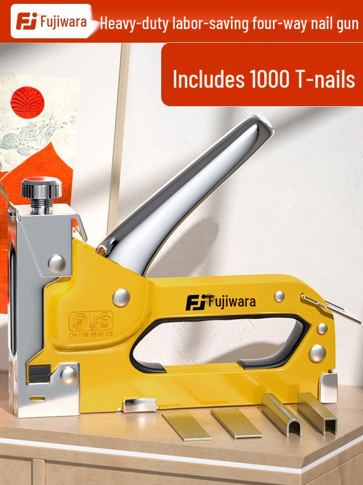 Fujiwara Manual & Pneumatic Nail Gun for Woodworking and Bookbinding