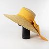 202601-shi INS CHIC Sommer schick geflochten Stroh breite Krempe Schleife Band Damen Freizeit Sonnenschutzmütze Damen Urlaubs Strandhut