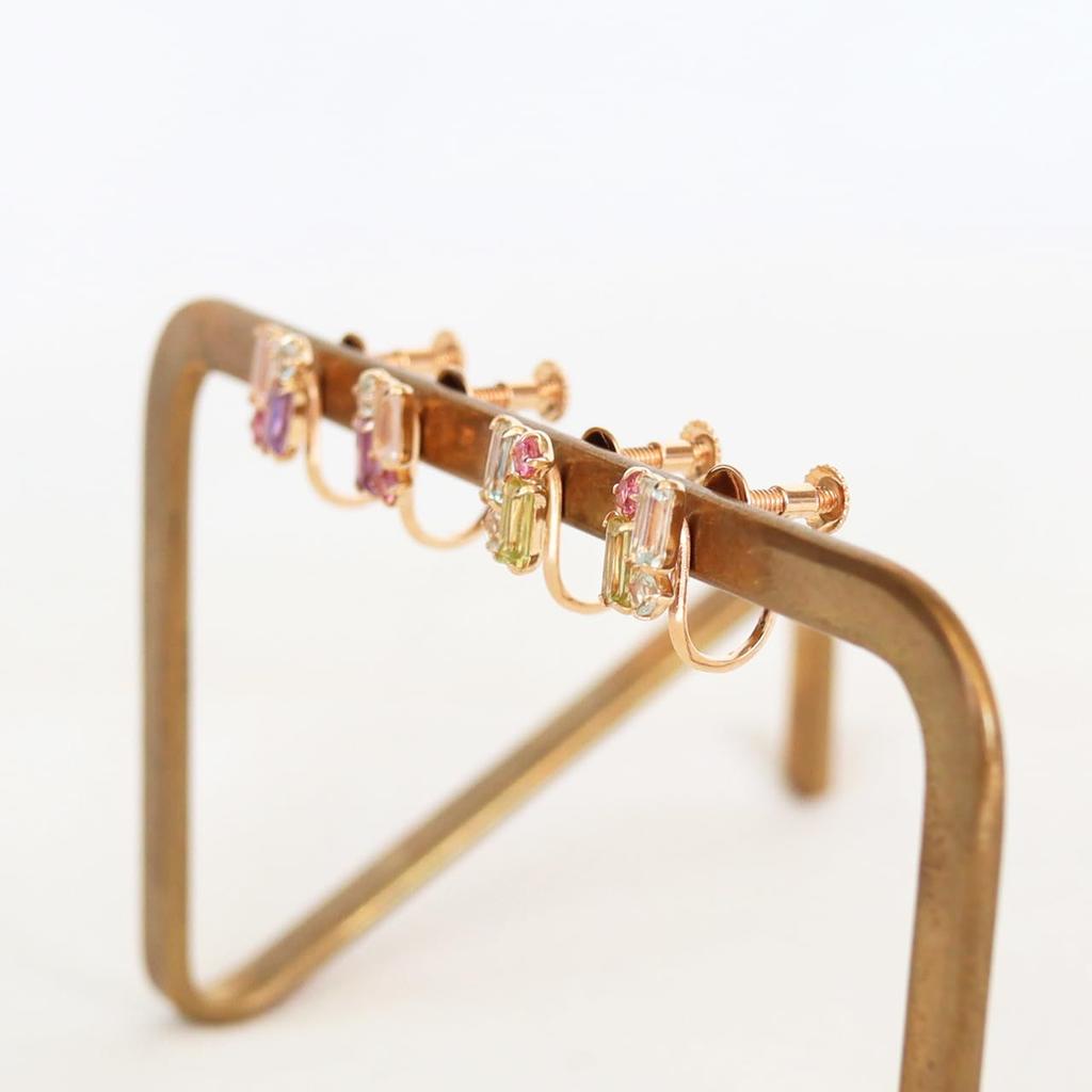 Peridot Multicolor Earrings In 10k Yellow Gold