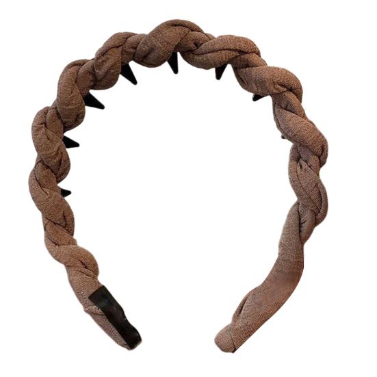 Kvinner Hårbøyle Twist Design Sklisikre Tenner Elastisk Hodebånd Lett Komfortabelt Stoff Hodebånd Hårtilbehør