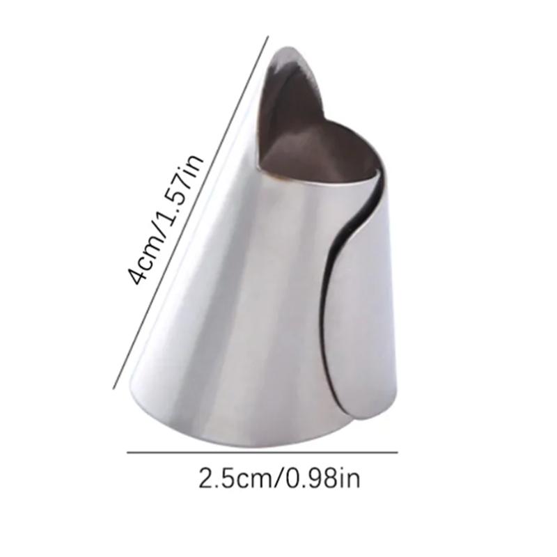 

Stainles Steel Finger Protector Fruit Peel Vegetable Cutting Hand Guard Safe Peanut Sheller Garlic Giner Pgeeler Iron Nail Cover