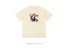 2024 Trendy Hong Kong Chic Cartoon Print Khaki Short-Sleeve Women's Loose T-Shirt