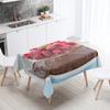 Cake Printed Tablecloth Hotel Restaurant Table Decoration and Ornament Stain Resistant Rectangular  Home