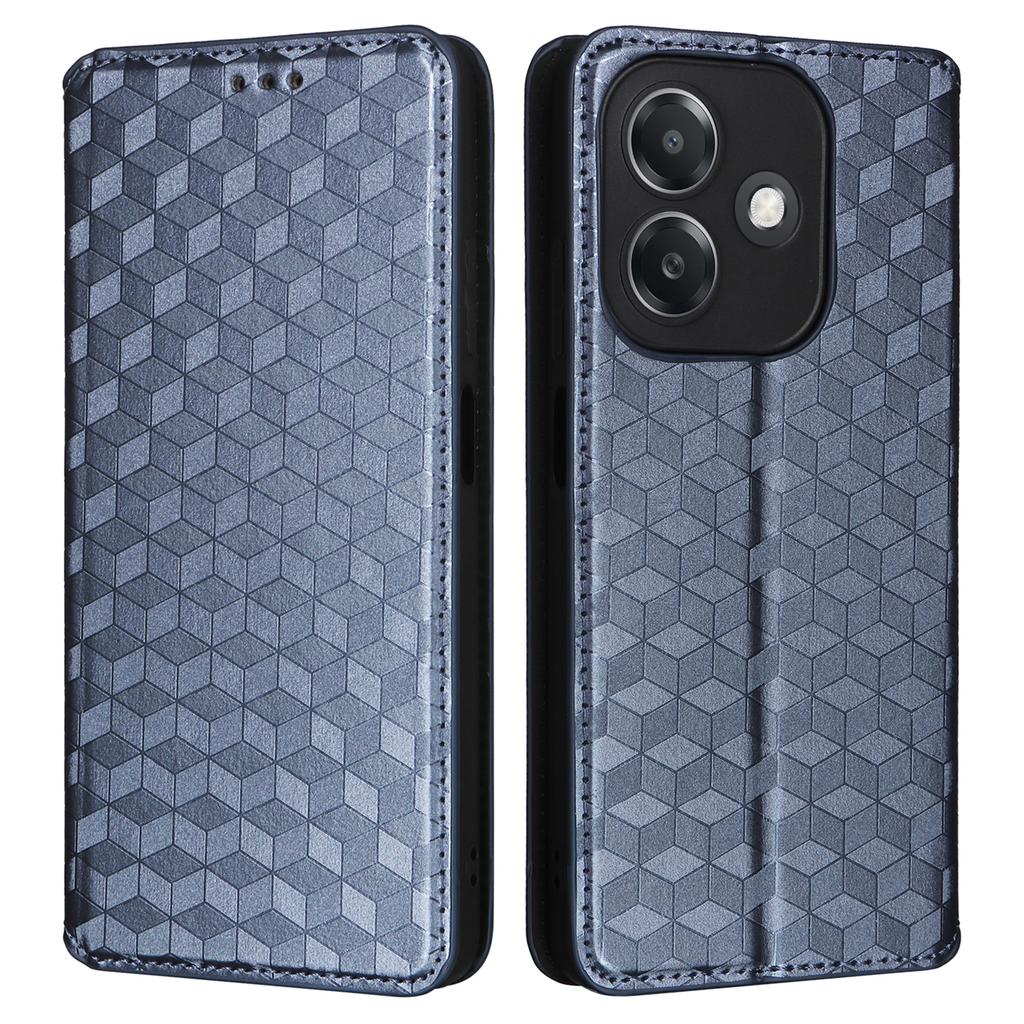 For Oppo A3 4G/A3 5G/A3x 4G/A3x 5G/A40M 4G/A40 4G/A3i 5G/A60 5G Wallet Case Rhombus Imprinted Leather Phone Cover