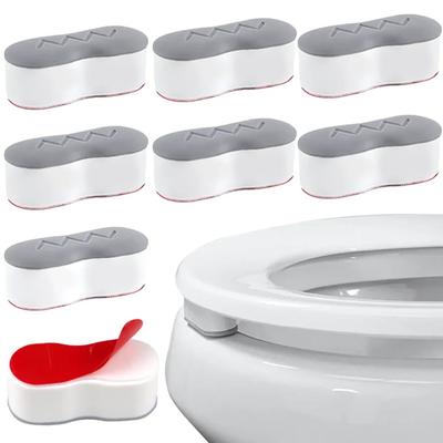 12 pièces Joint de siège de toilette Siège de toilette surélevé Avec fonction tampon et adhésive forte Gardez votre siège de toilette pour fixation bidet