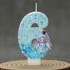 Princess Frozen Birthday Candles 0-9 Number Glitter Cake Candle Kids Girls Birthday Party Cake Topper Decoration Supplies
