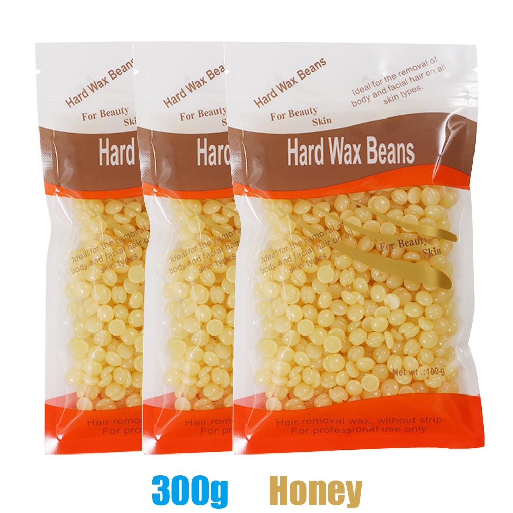 300g Pack Wax Beans Removing Bikini Face Hair Legs Arm Hard Wax Pellet Hot Film Waxing Painless Hair Remove For Women Men