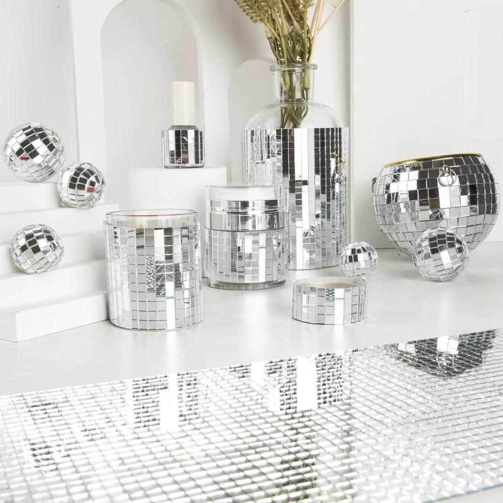 Flexible Sheet Mosaic Mirror Tiles Reflective Surface DIY Mirror Mosaic Sheets Home Decoration