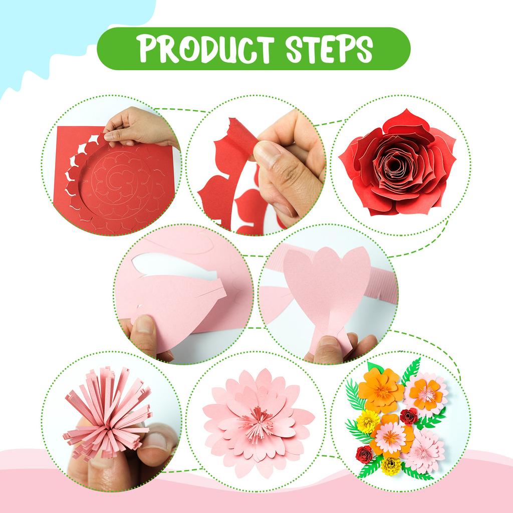 Thanksgiving Decorative Painting Photo Paper Flower Wedding Arrangement Children'S Educational Toys Decorative Flowers Love