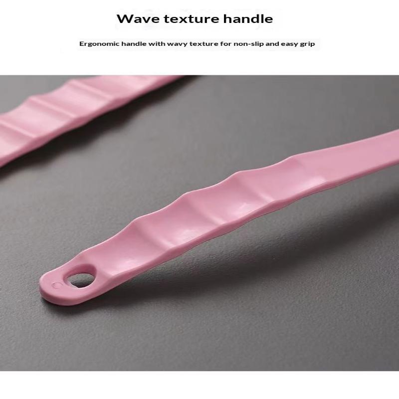 2 In 1 Long Handle Bath Brush Soft Bristles Exfoliating Loofah Puff For Shower Back Cleaning For Men Women