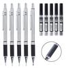 Metal Mechanical Pencil 0.3/0.5/0.7/0.9/2.0mm HB Automatic Pencil with Protective Cover Office School Writing Supplies