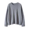 Lekasha Women's Cashmere Loose Fit Short Round Neck Base Layer Top