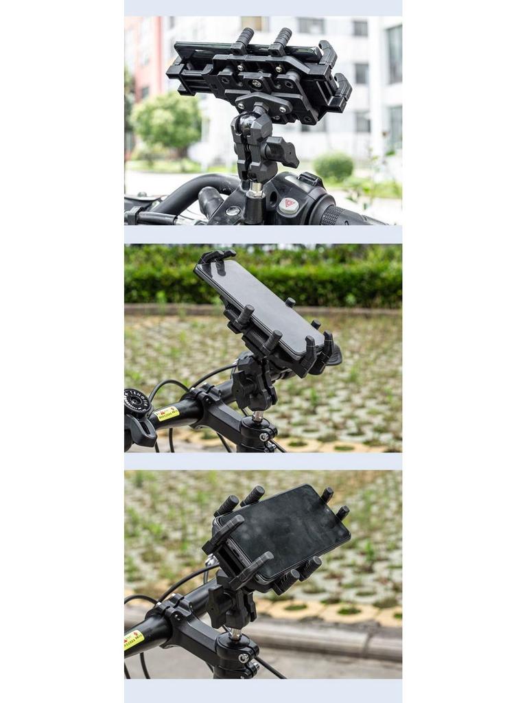 Shockproof Aluminum Phone Holder for Motorcycles & Electric Scooters - Ideal for Navigation & Food Delivery