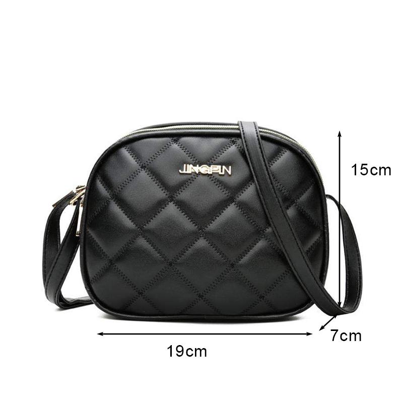 Fashion Diamond Pattern PU Leather Messenger Women Bag Ladies Shoulder Bags Black Luxury Design Crossbody Bags Small Messenger