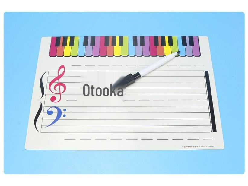 Erasable Staff Whiteboard Piano Sheet: Treble Clef Learning Pad for Music Teaching