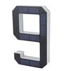 LED House Number 9 Solar Powered Auto Light Sensing Water Proof Backlit Illuminated Address Number for Home Store
