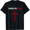 RUJUNMAN Canada for Jesus – Canadian Flag Cross Revival Graphic T-Shirt