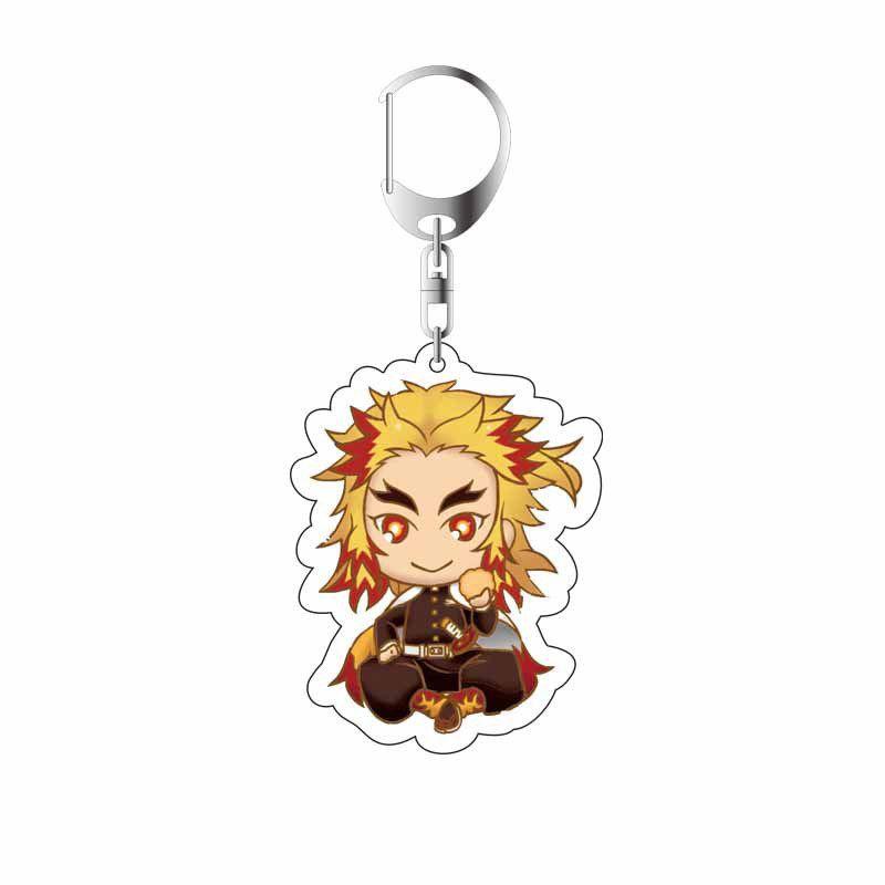 Demon Slayer Anime Cartoon Character Acrylic Keychain Bag Pendant Accessories