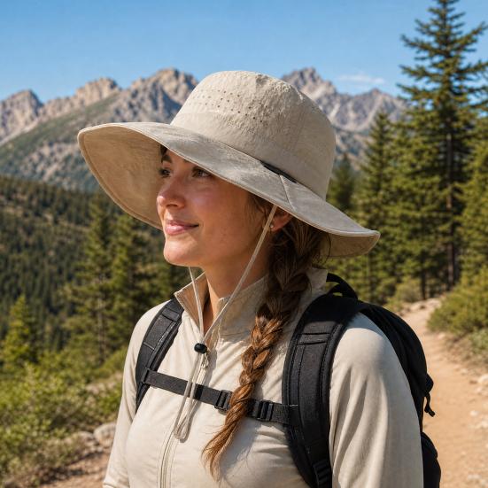 Summer Fisherman Hat, Breathable Mesh Big Brim Quick-Drying Sun Hat, Sweat-resistant Bucket Hat for Hiking Camping Fishing Outdoor Use