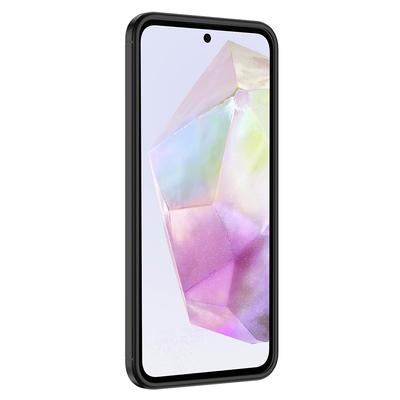 Husă pentru Samsung Galaxy A36 5G, Textură Litchi, TPU Flexibil, Negru