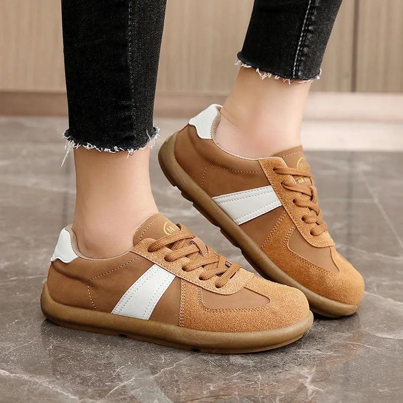 Fashion 2024New Women's Shoes Fashion Suede Leather Casual Shoe Light Breathable Sneakers for Women Luxury Tennis Shoes Zapatillas Mujer