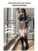 Plus Size Leopard Print Fur Mini Skirt - Women's Autumn/Winter High Waist Slimming A-line Hip-Hugging Skirt