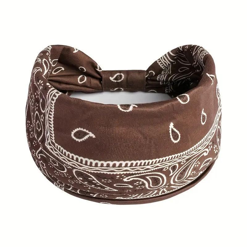 Boho Headbands Wide Knot Hair Scarf Floral Printed Hairband Elastic Turban Headwrap Stretch Head Bands Bandana Fashion Hair Accessories for Women