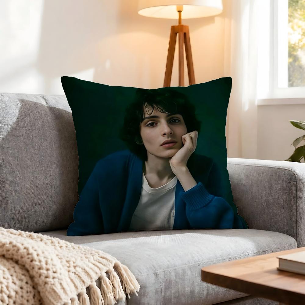 Star Finn Wolfhard Cushion Cover Pcs Decorative Covers Soft Cushion Case for Sofa Couch Decor X X Pillowcases