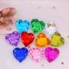 10Pcs Big Heart Shaped Acrylic Diamond Gems Jewels Pirate Treasure Chest Hunt Party Favors For Kids Birthday Halloween Gifts