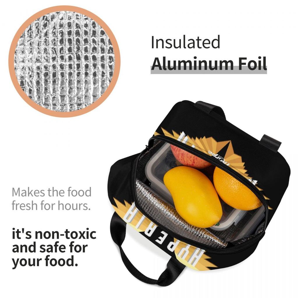 Hyperia Thorpe Park Logo Insulated Lunch Bag for Kids School Cooler Thermal Food Box Tote Portable Lunch Boxes Container
