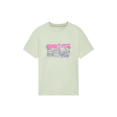Sports Basketball Series Casual Printed Crew Neck Pullover Short Sleeve T-Shirt Men Tops Foam-Green AHSS401-6