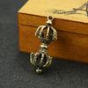 1.8" Tibetan Buddhism Bronze Vajra Dorje Phurpa Exorcism Talisman Statue Pendant
