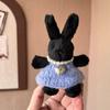 Fashion Cute Plush Rabbit Charm Keychains Pendant Hanging Ornament Keyring Backpack Decoration Jewelry for Women Girls