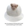 Children Bucket Hat Windproof Spring Hat Sun Protective Infant Fisherman Hat Skin Friendly Toddler Visor-Hat Camping Hat  off white