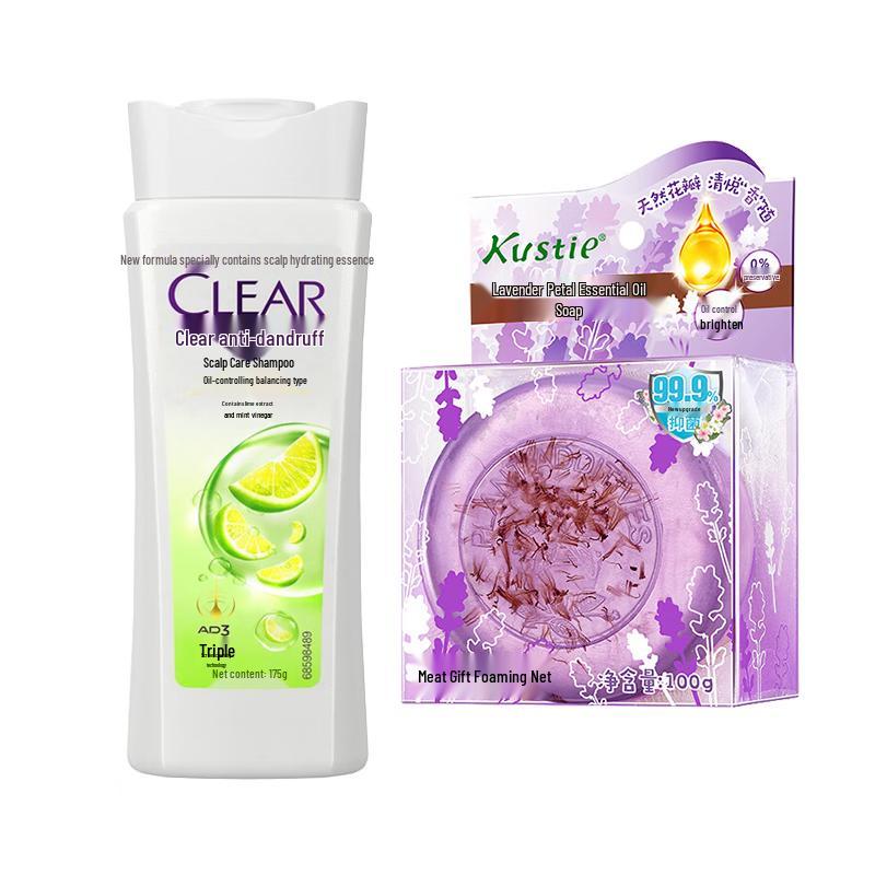 Clear Scalp & Hair Women s Oil Control Shampoo & Coastine Lavender Soap Set