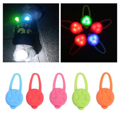 Pet Night Walking Warning Light Pendant Dog Puppy Led Silicone Glowing Collar Safety Flashing Pendant Outdoor Hiking Backpack Bag Lights