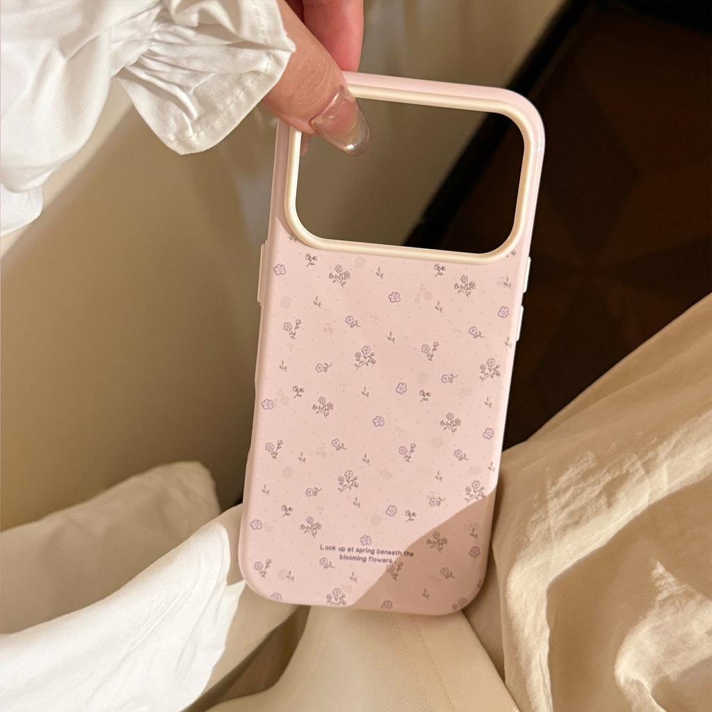 Spring and summer floral pattern iPhone 17 Pro Max phone case, iPhone 16 fresh style, 14 shockproof, 13 compatible, 15 soft case