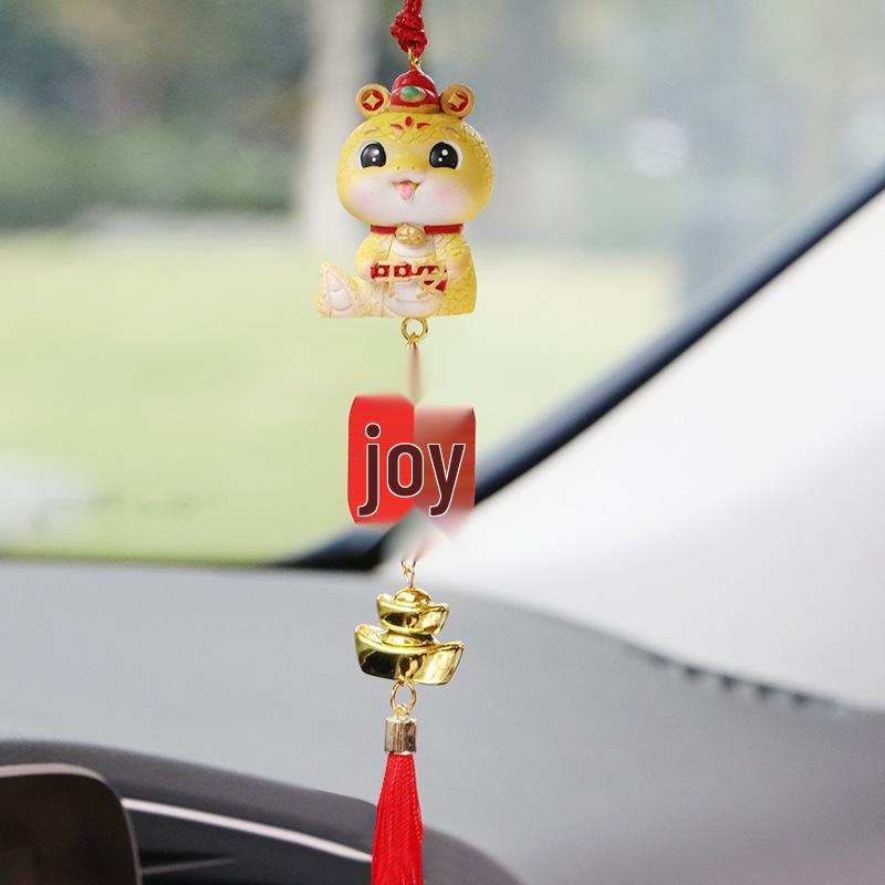2025 Wealth Snake Car Pendant: New Year Blessing for Rearview Mirror