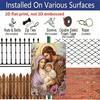 2D Flat Holy Family Virgin Mary Joseph Nativity Scene Floral Aluminum Metal Sign‑8.0x12.0inch Catholic Religious Wall Decor, Christian Chapel Home