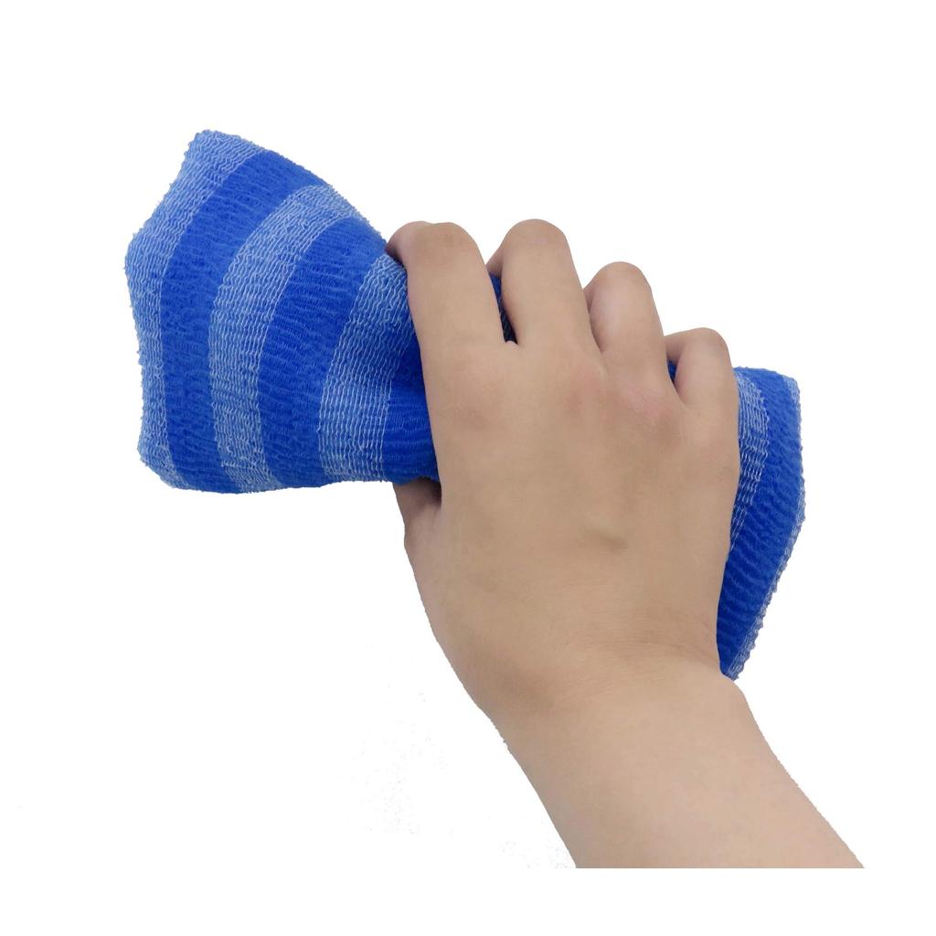 Ručník na tělo OE Firm Extra Long Blue 28x120cm Nylonový návlek na záda pro muže Vyrobeno v Japonsku