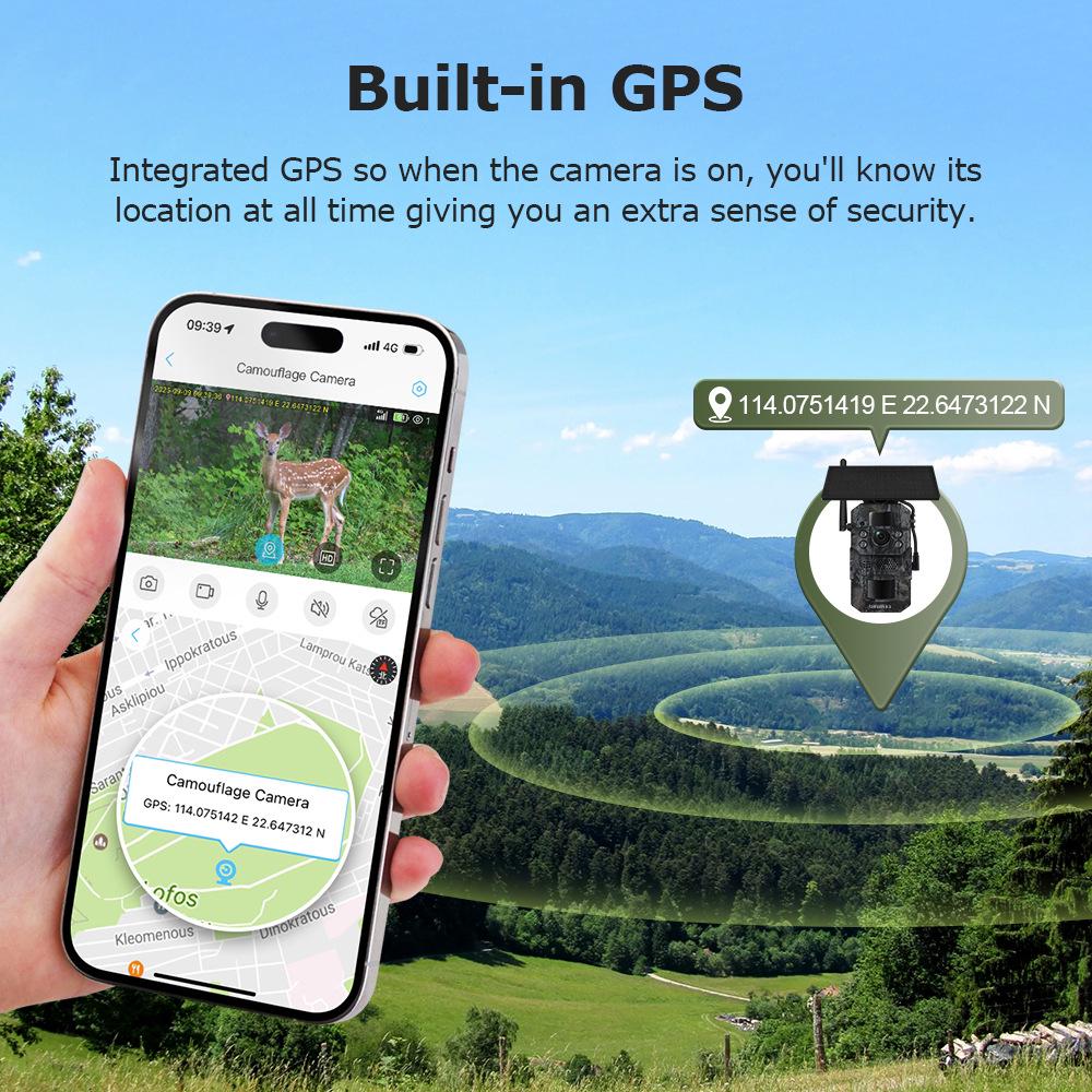 4G solární maskovací kamera: 3MP HD Černá Světla, Plná Barva, Vzdálené Venkovní Monitorování a Nahrávání pro Lov