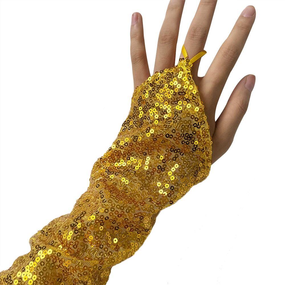 Fingerless Cosplay Mittens Shining Club Handwear Fashion Dancing Gloves  Nightclub Stage