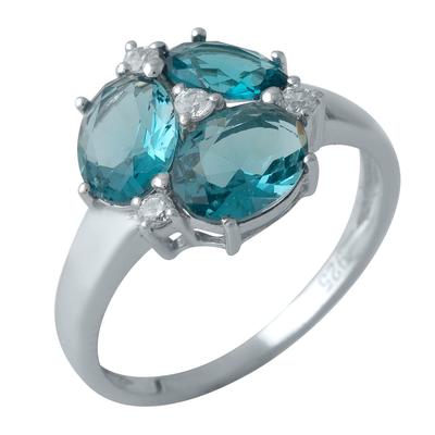 Silberring mit London Blue Topas 2,967 ct (1990193)