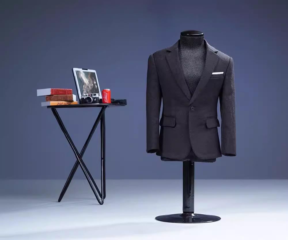 1/6 Scale Figure Accessories/Men's Men's Suit Outfit Set, Professional Men's Suit, Black Suit (Head and Body Not Included)