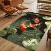 Koi-Fische und Kirschblüten Rutschfester Heimteppich Design für Wohnzimmer Schlafzimmer Büro Dekor Geschenk mit Lebendigem Muster und Bequem